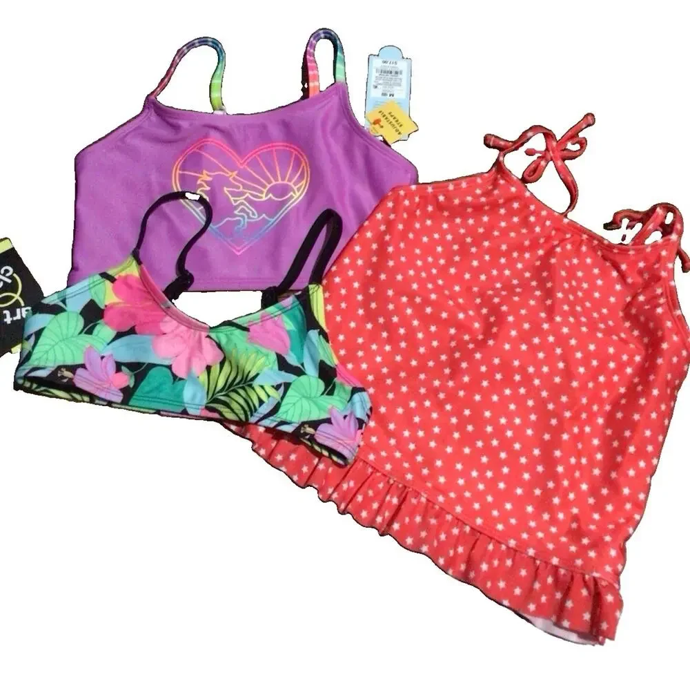 Girls Swimsuit Size Medium Bundle Lot Sz 8